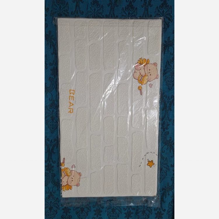 دیوارپوش فومی پشت چسبدار طرح خرسی کودک، ابعاد70در70 cm، ضخامت 5میل(پس کرایه)