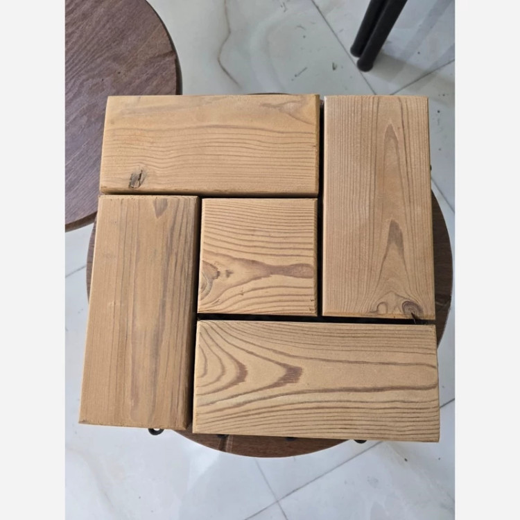تایل چوب ترموود پنج تیکه 19میل آسیاچمن ابعاد 30در30،ضدآب و قابل حمل و نصب درهرمحیط (پس کرایه)