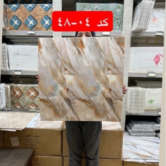 دیوار پوش فوم ماربل کد 04-48 ماربلشیت پشت چسبدار 60در60 (پسکرایه)