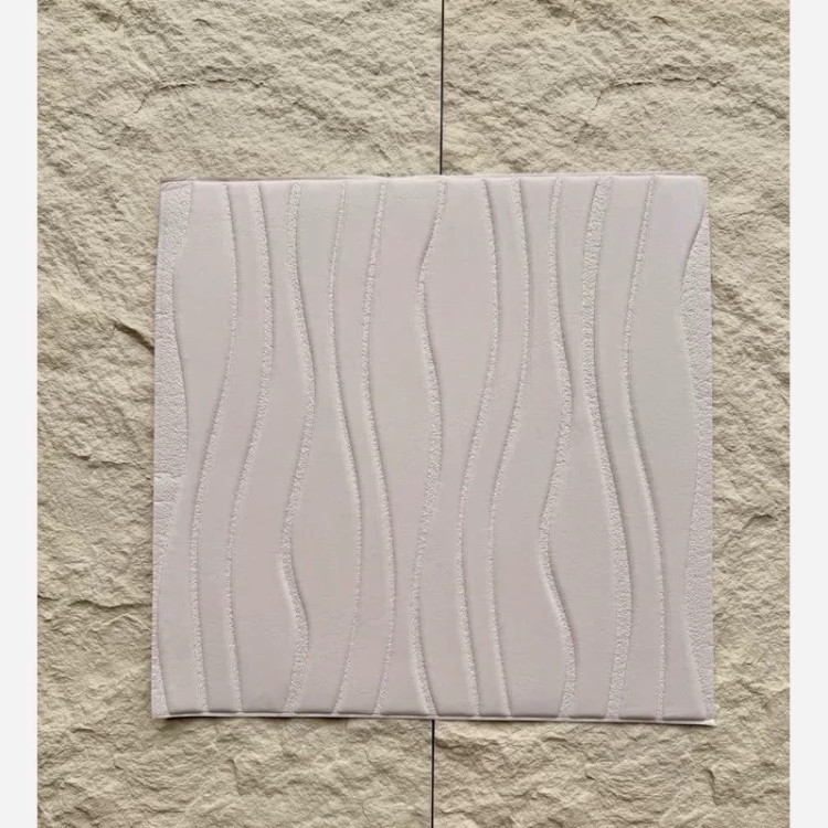 دیوارپوش فومی پشت چسبدار وارداتی موج سفید ابعاد 70در70 cm ضخامت 8میل (پس کرایه)
