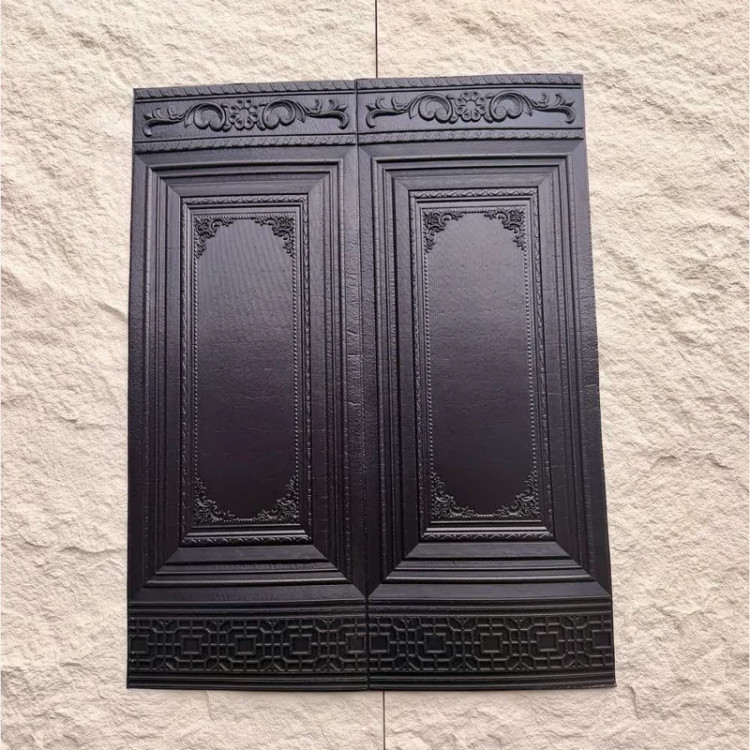 دیوارپوش فومی پشت چسبدار وارداتی ابعاد 70در90 cm مدل کتیبه مشکی ضخامت 6میل (پس کرایه)