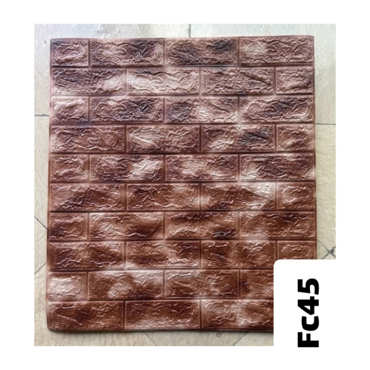 دیوارپوش فومی آجری چسبدار چاپی کد FC45 ابعاد70در77 cm ضخامت 7میل (پس کرایه)