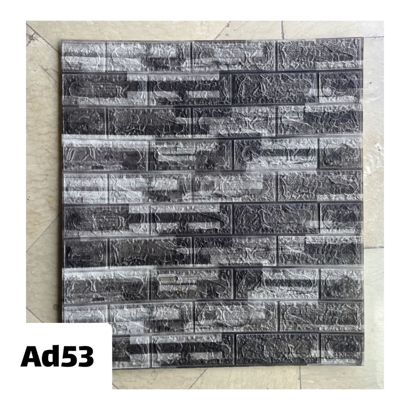 دیوارپوش فومی آجری پشت چسبدار وارداتی کد AD53 ابعاد 70در77 cm ضخامت 5میل (پس کرایه)