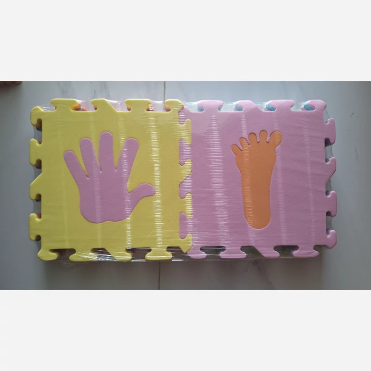 کفپوش تاتامی کودک ابعاد 25در25 cm (مدل دست و پا) بسته 8تایی (پس کرایه)