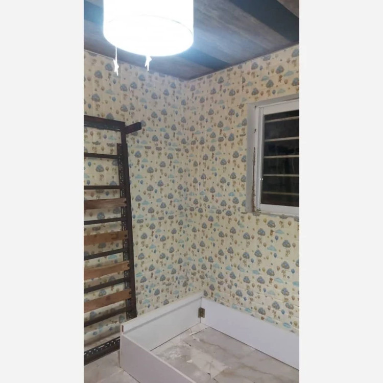 دیوارپوش فومی پشت چسبدار طرح کودک مربع مشبک چاپی عروسکی 70در70 cm ضخامت 6میل (پس کرایه)