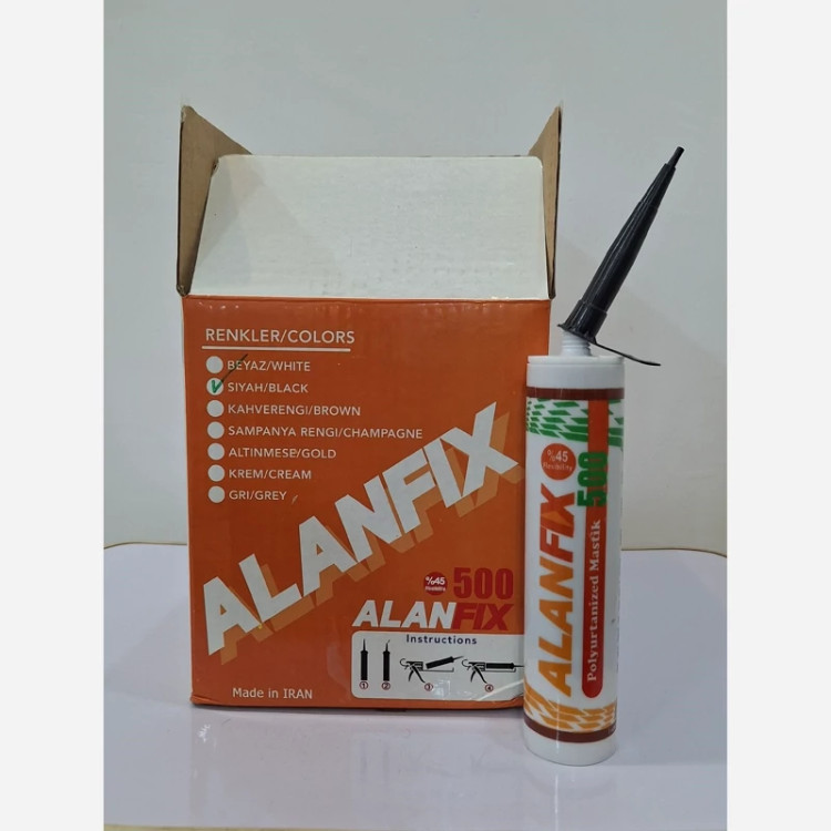 کارتون 24عددی چسب ماستیک ماربل شیت و ترمووال مدل ALAN FIX 500 چسبندگی قوی و ضدآب و درزگیر (پسکرایه)