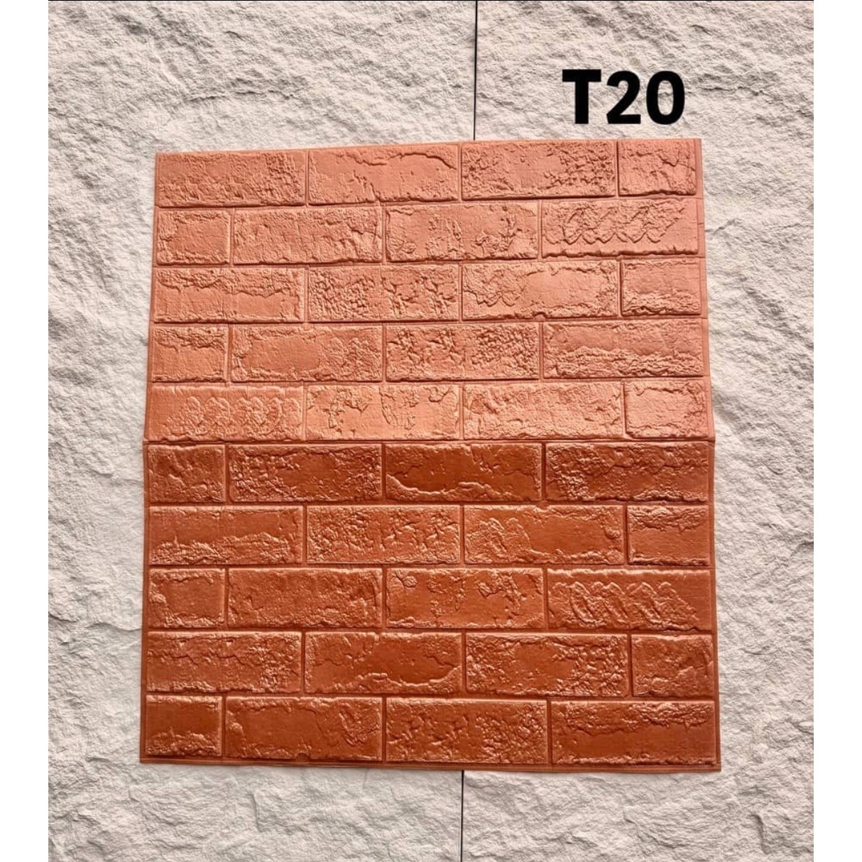 دیوارپوش فومی پشت چسبدار وارداتی کد T20 ابعاد 70در77 cm ضخامت 6میل (پسکرایه)