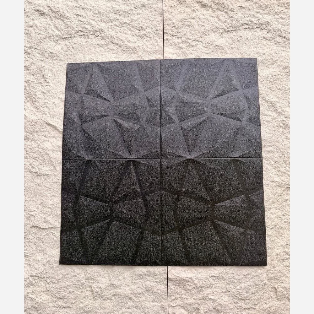 دیوارپوش فومی پشت چسبدار وارداتی کریستالی مشکی ابعاد 70در70 cm ضخامت 8میل (پس کرایه)