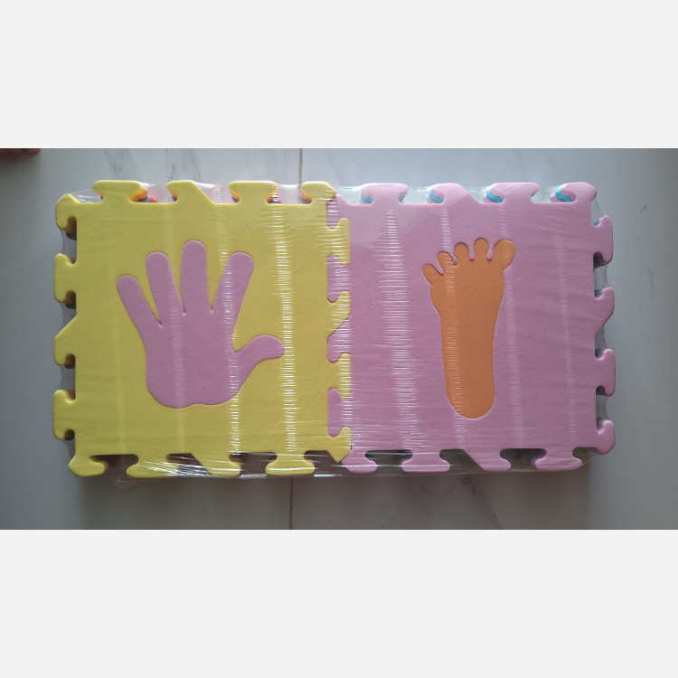 کفپوش تاتامی کودک ابعاد 25در25 cm (مدل دست و پا) بسته 8تایی (پس کرایه)