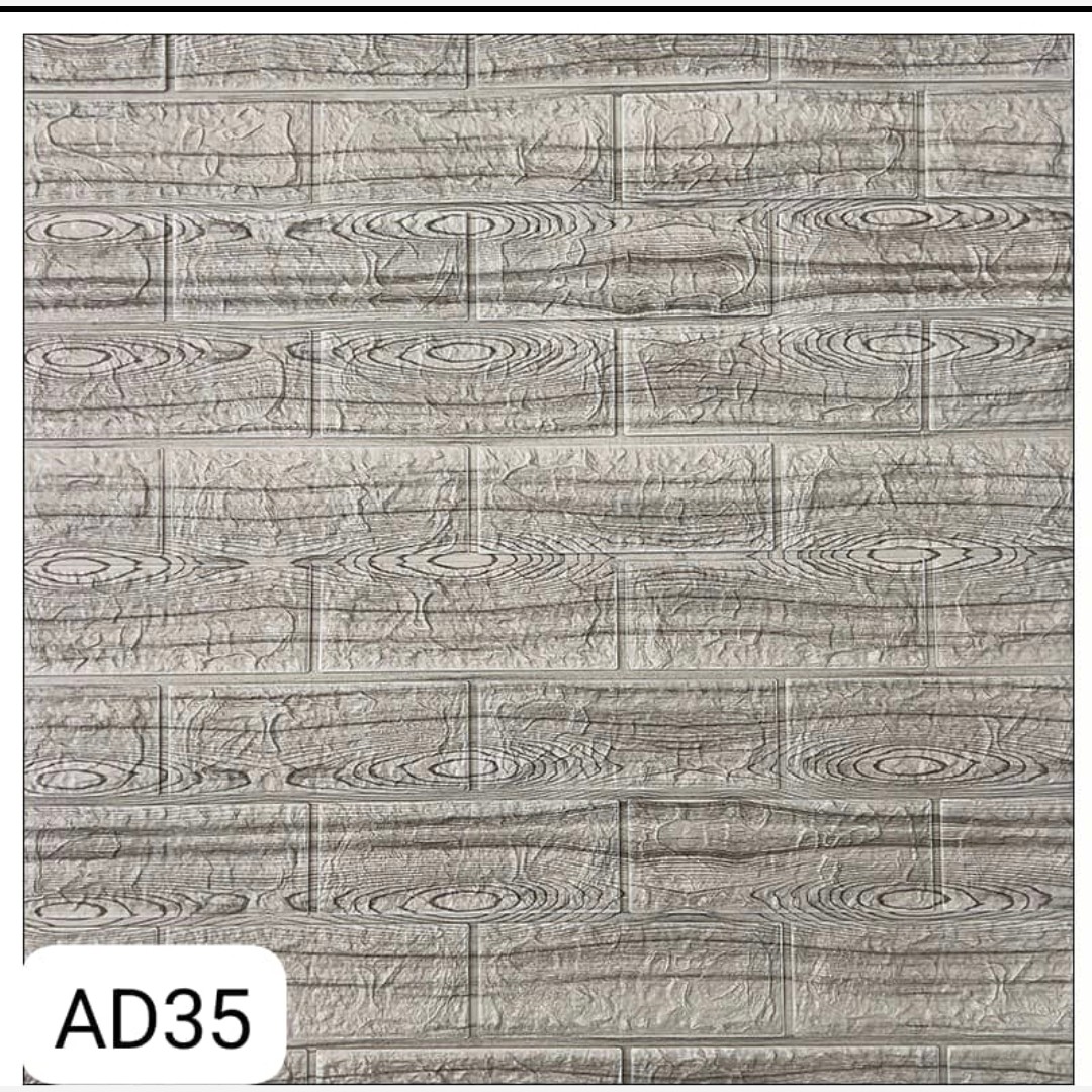 دیوارپوش فومی آجری پشت چسبدار چاپی کد AD35 ابعاد70در77 cm ضخامت 7میل (پس کرایه)
