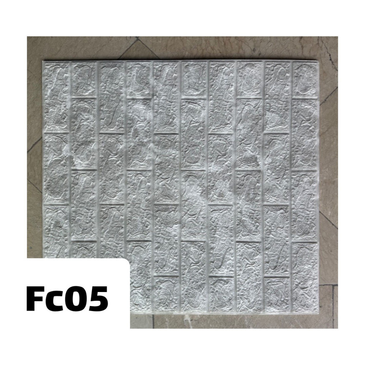 دیوارپوش فومی آجری پشت چسبدار چاپی کد FC05 ابعاد70در70 cm ضخامت 7میل (پس کرایه)