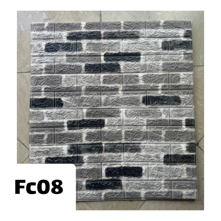 دیوارپوش فومی آجری پشت چسبدار چاپی کد FC08 ابعاد70در77 cm ضخامت 7میل (پس کرایه)