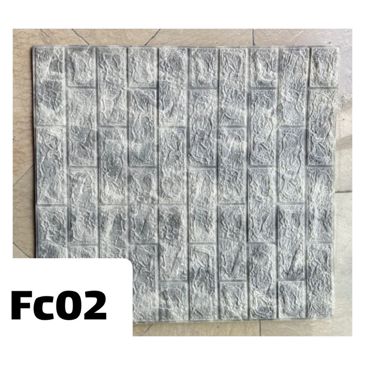 دیوارپوش فومی آجری پشت چسبدار چاپی کد FC02 ابعاد70در77 cm ضخامت 7میل (پس کرایه)
