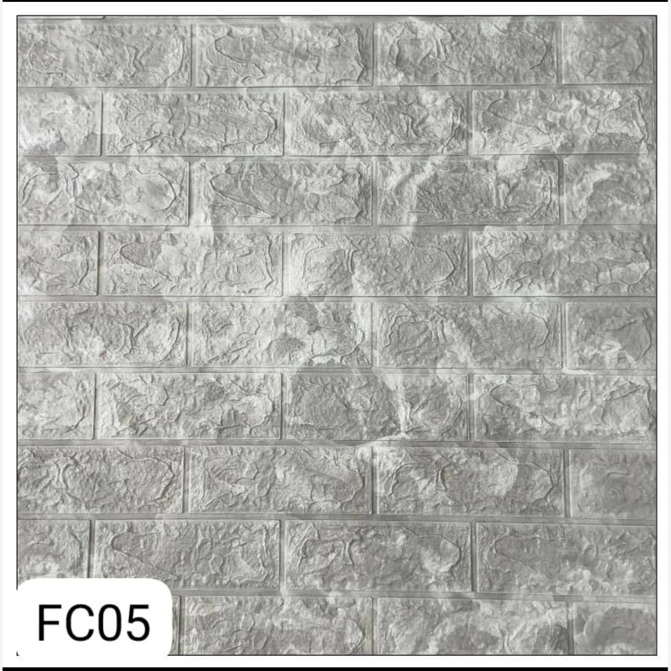 دیوارپوش فومی آجری پشت چسبدار چاپی کد FC05 ابعاد70در70 cm ضخامت 7میل (پس کرایه)