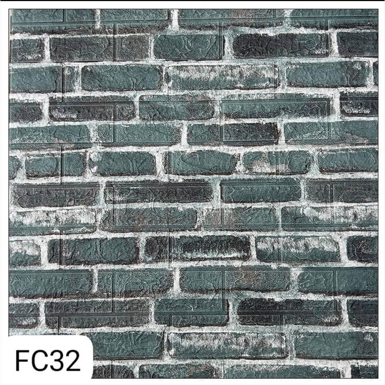 دیوارپوش فومی آجری پشت چسبدار چاپی کد FC32 ابعاد70در70 cm ضخامت 7میل (پس کرایه)