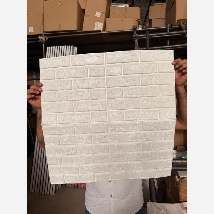 دیوارپوش فومی پشت چسبدار آجربهمنی وارداتی 70در77 cm، ضخامت 8میل (پس کرایه)