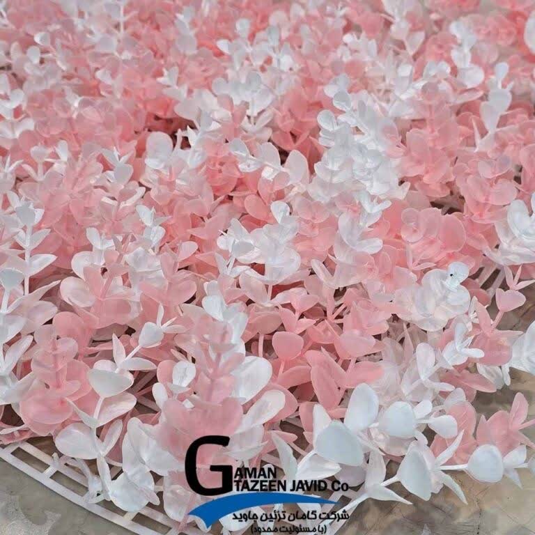 گرین وال سفید صورتی ابعاد 50در50 cm، گامان (دیوار سبز)(پس کرایه)