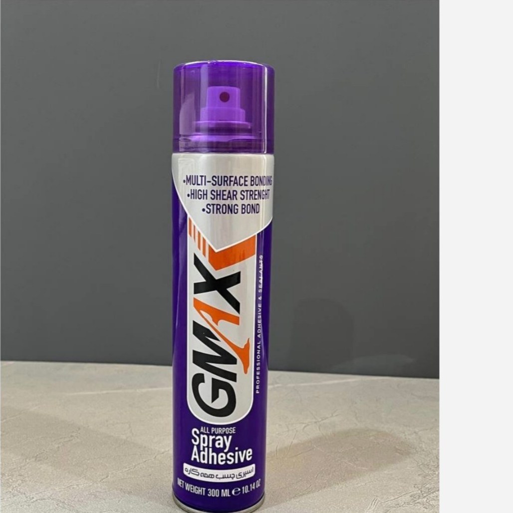 چسب اسپری جی مکس (GMAX) 300 میل برای دیوارپوش فومی و . . . (پسکرایه)