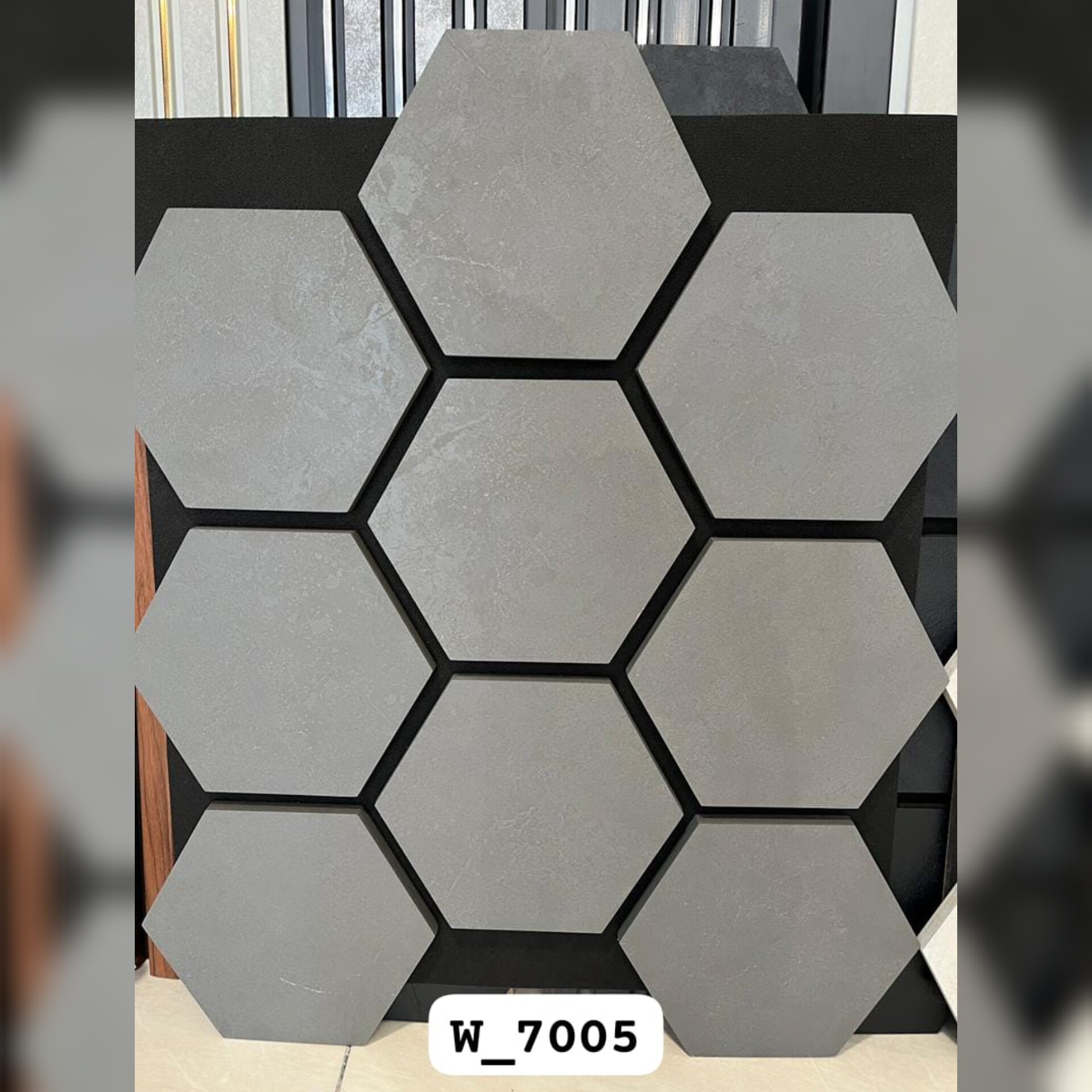 ترموود فوم پنل شش ضلعی (زنبوری) کد W-7005، مغزMDF روکش چوب طبیعی ابعاد 62در72 cm (ارسال پس کرایه)