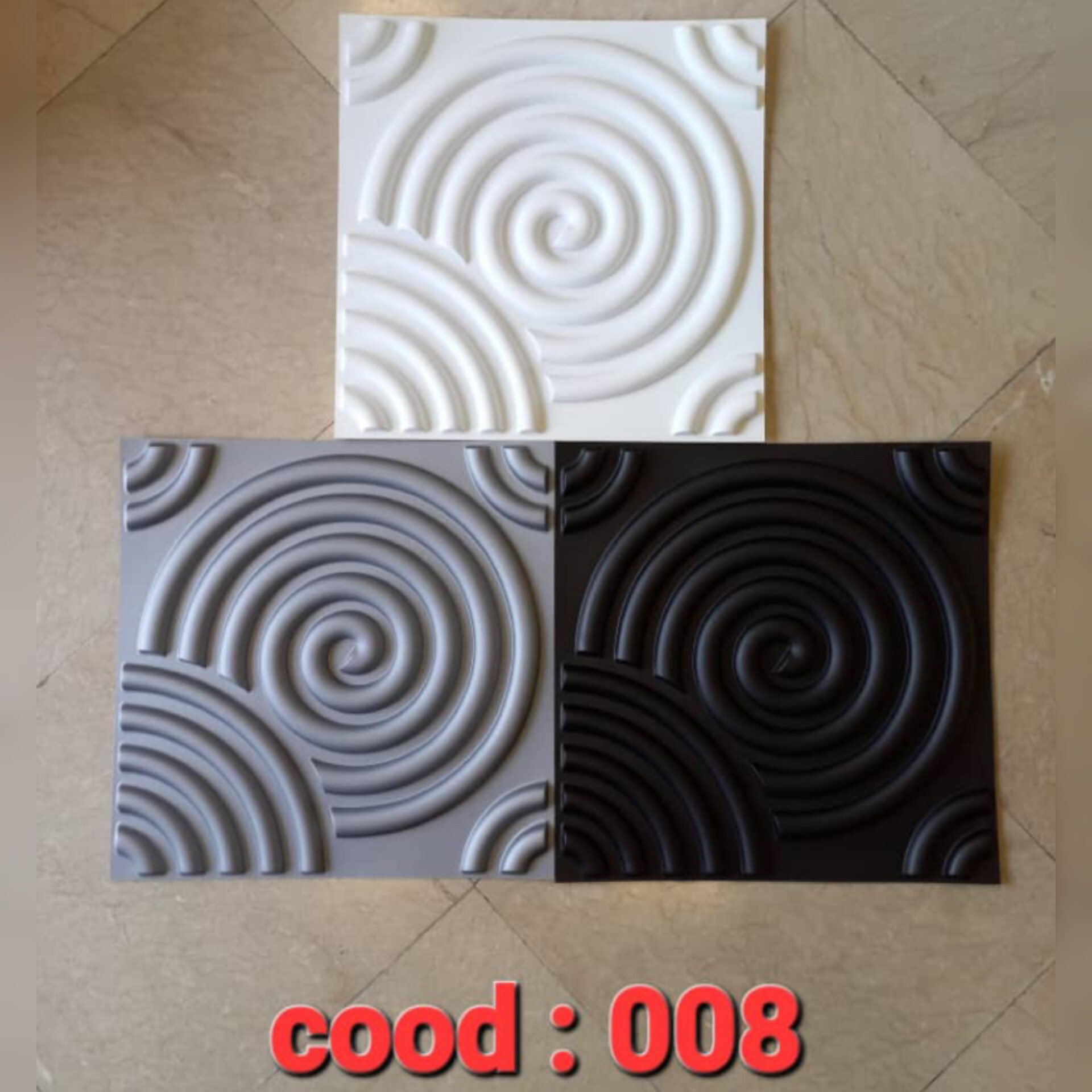 دیوارپوش پلیمری 3d (کد 008) یخ پشت ابعاد 50در50 cm (پس کرایه)