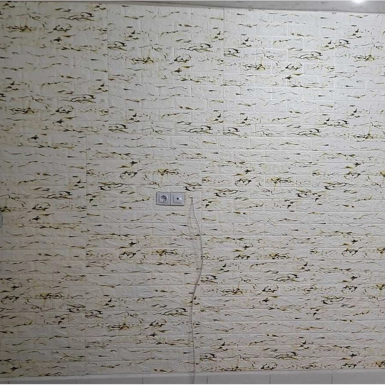دیوارپوش فومی پشت چسبدار طرح چاپی آجر رگه نامنظم 70در70 cm ضخامت 6میل (پس کرایه)