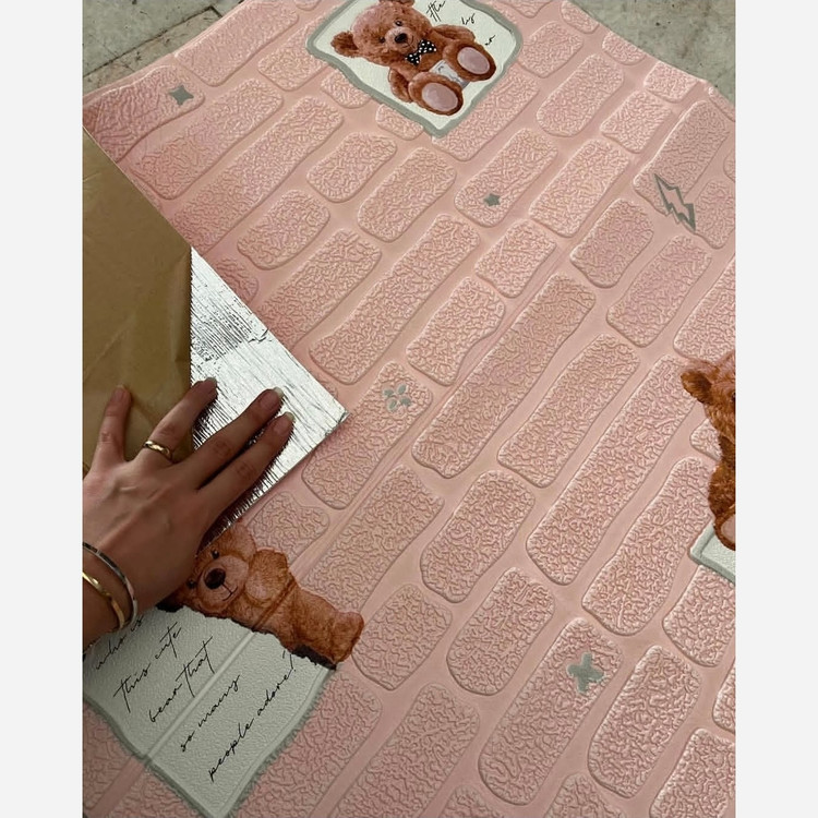 4رنگ دیوارپوش فومی اتاق کودک مدل خرس 70در70 cm ضخامت 5میل (پس کرایه)