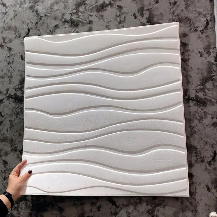 دیوارپوش فومی پشت چسبدار موج (بامبو) 70در70 cm ضخامت 7میل (پسکرایه)