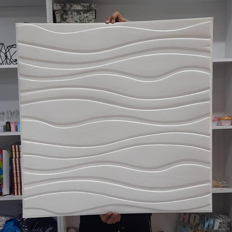 دیوارپوش فومی پشت چسبدار موج (بامبو) 70در70 cm ضخامت 7میل (پسکرایه)