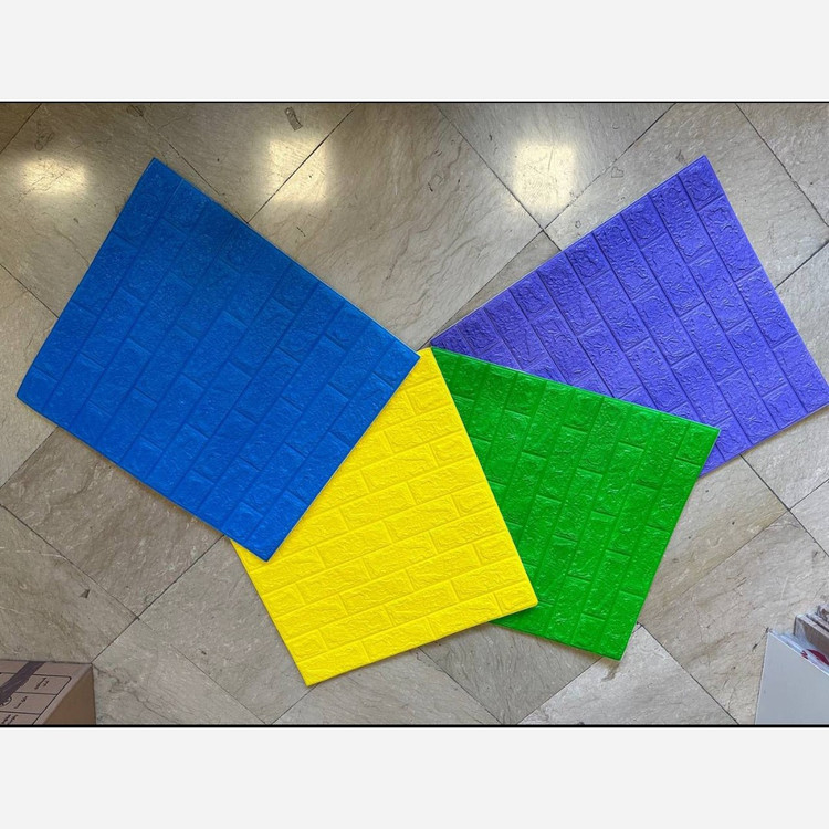 دیوارپوش فومی پشت چسبدار آجری 70در77 cm ضخامت 7میل(پسکرایه)