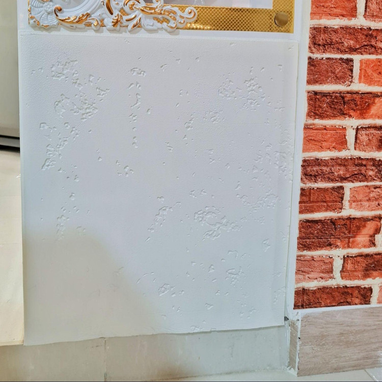 دیوارپوش پتینه فومی پشت چسبدار سفید 70در70 cm ضخامت 7میل (پس کرایه)