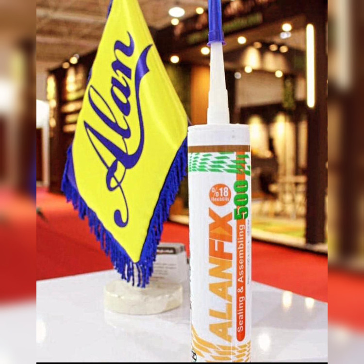 چسب ماستیک سیلیکونی غیراسیدی ALAN FIX 500 ماربل شیت و ترمووال درزگیر (پسکرایه)