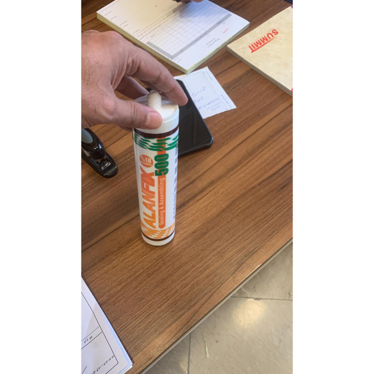 چسب ماستیک سیلیکونی غیراسیدی ALAN FIX 500 ماربل شیت و ترمووال درزگیر (پسکرایه)