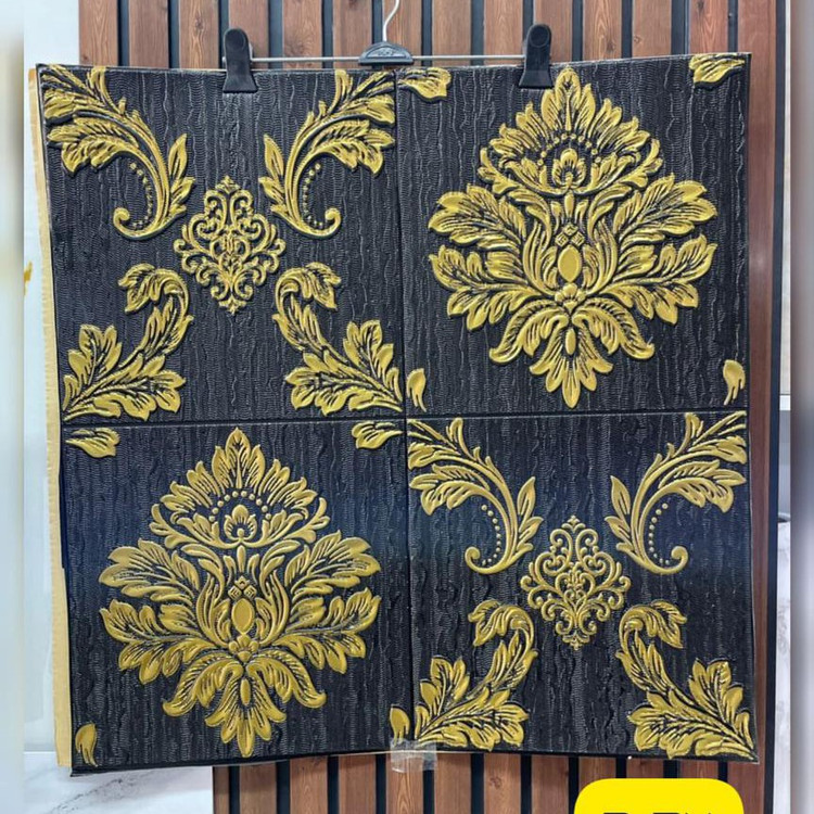 دیوارپوش فومی پشت چسبدار وارداتی داماس 2 ابعاد 70در70 cm ضخامت 5 میل