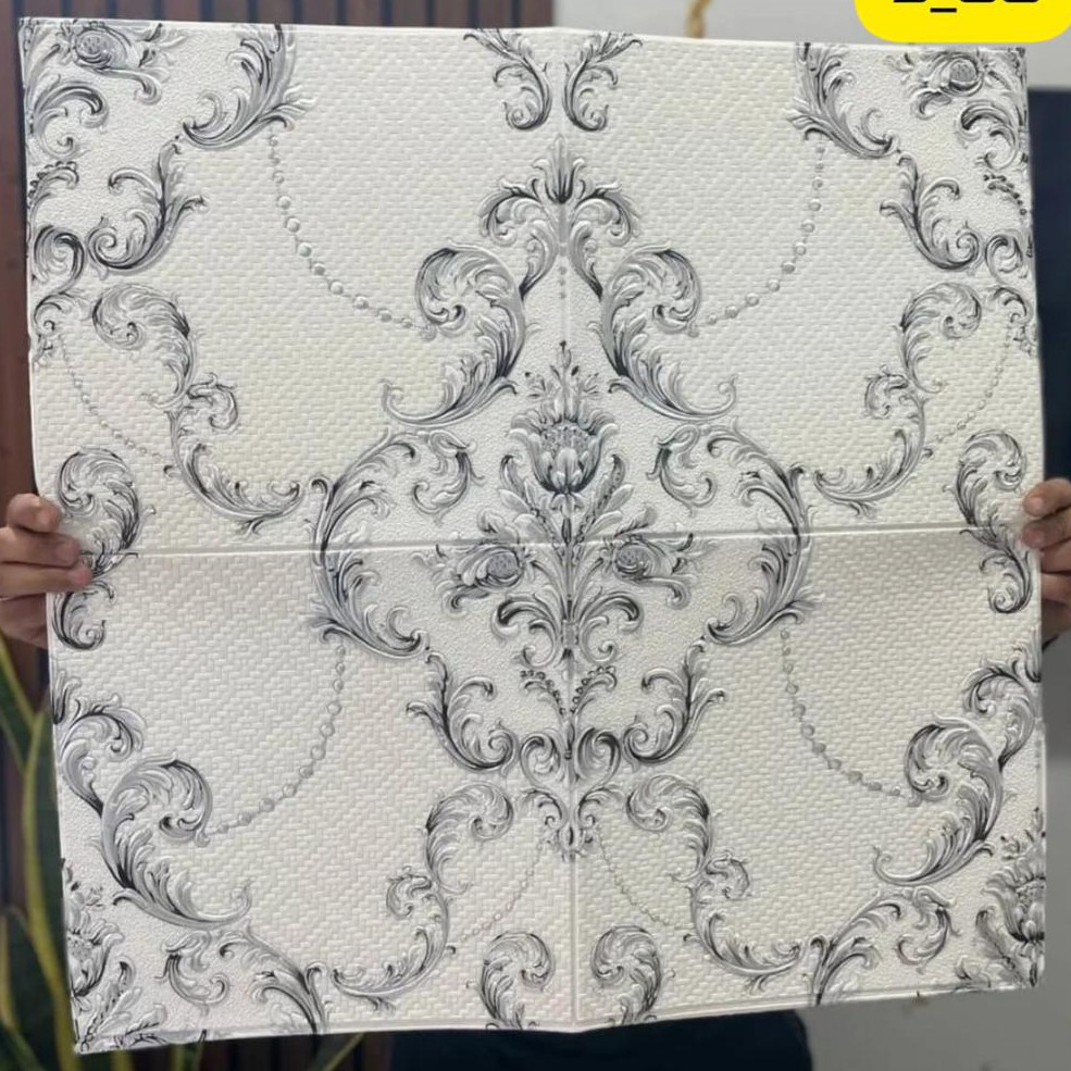 دیوارپوش فومی پشت چسبدار داماس 4 ابعاد 70در70 cm ضخامت 5میل (پس کرایه)