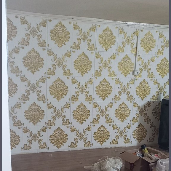 دیوارپوش فومی پشت چسبدار وارداتی داماس 1 ابعاد 70در70 cm ضخامت 5میل