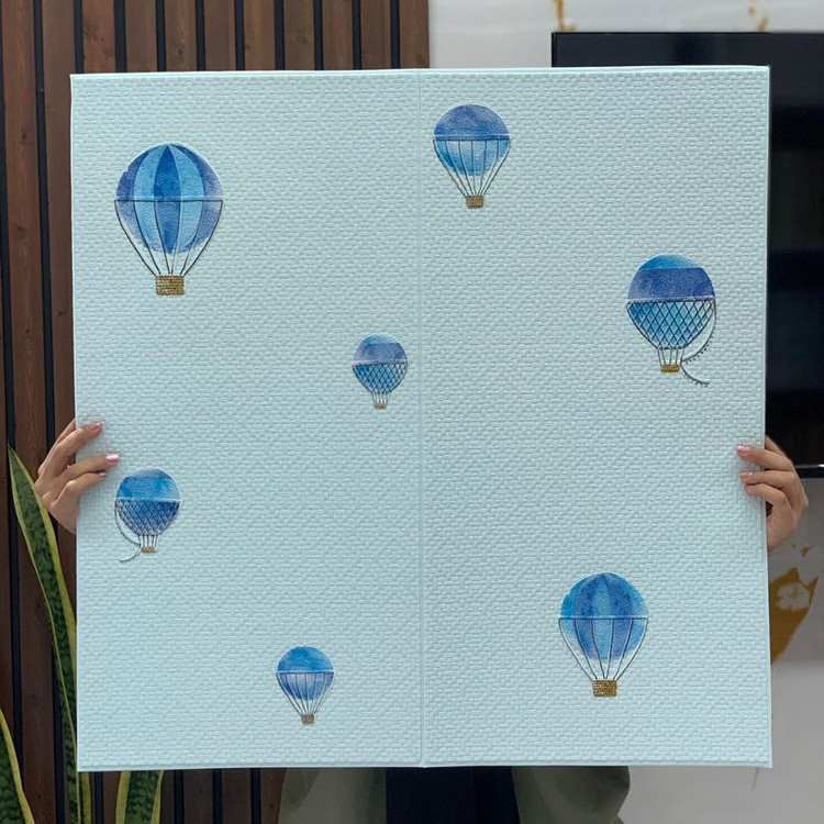 3رنگ دیوارپوش فومی اتاق کودک مدل بادکنک 70در70 cm ضخامت 5میل (پس کرایه)