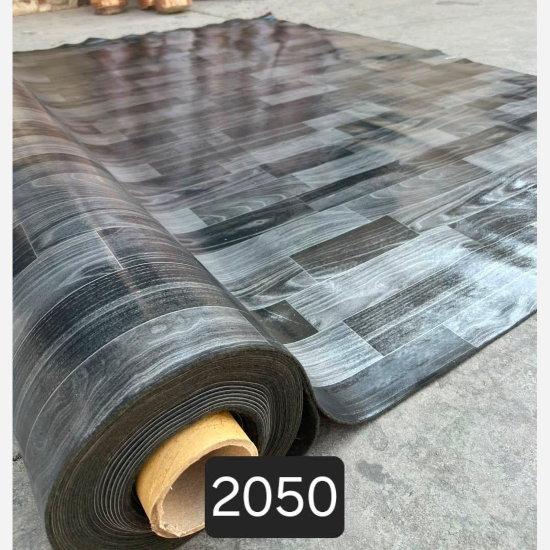 کفپوش رولی پشت موکتی (نمد مشکی) سیاه سفید کد 2050 عرض 2متر (پسکرایه)