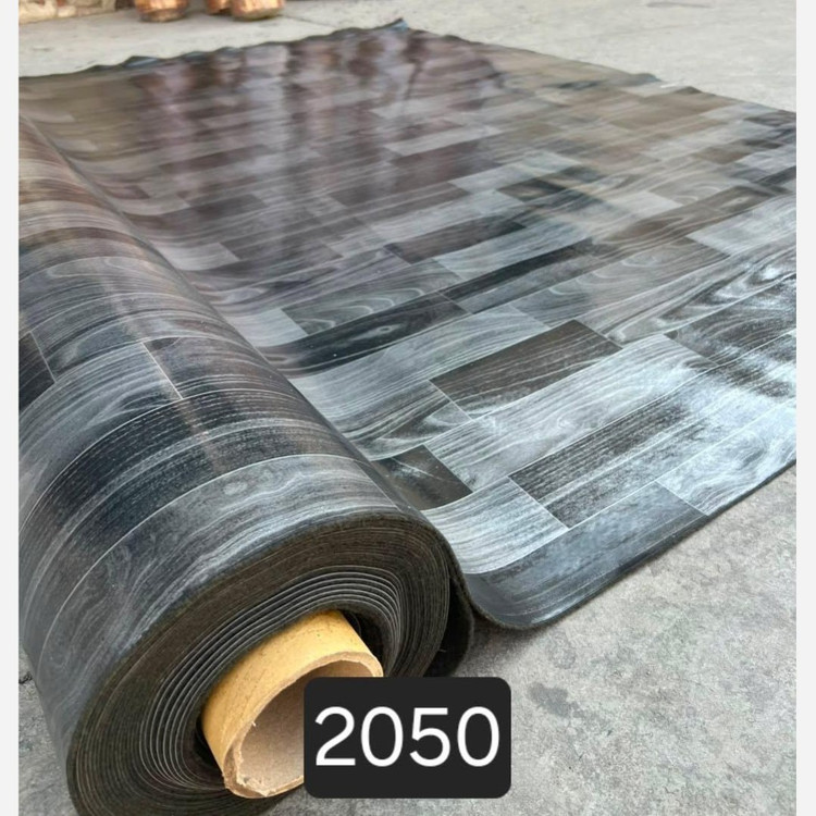 کفپوش رولی پشت موکتی (نمد مشکی) سیاه سفید کد 2050 عرض 2متر (پسکرایه)