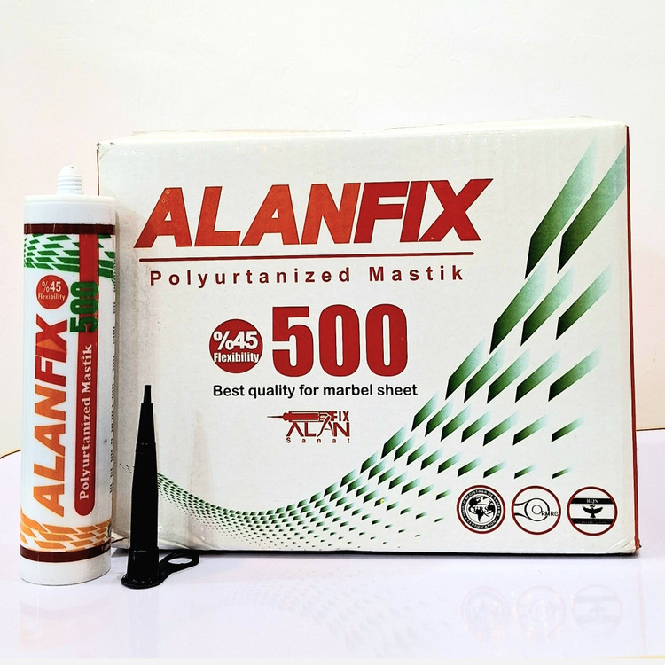 کارتون 24عددی چسب ماستیک ماربل شیت و ترمووال مدل ALAN FIX 500 چسبندگی قوی و ضدآب و درزگیر (پسکرایه)