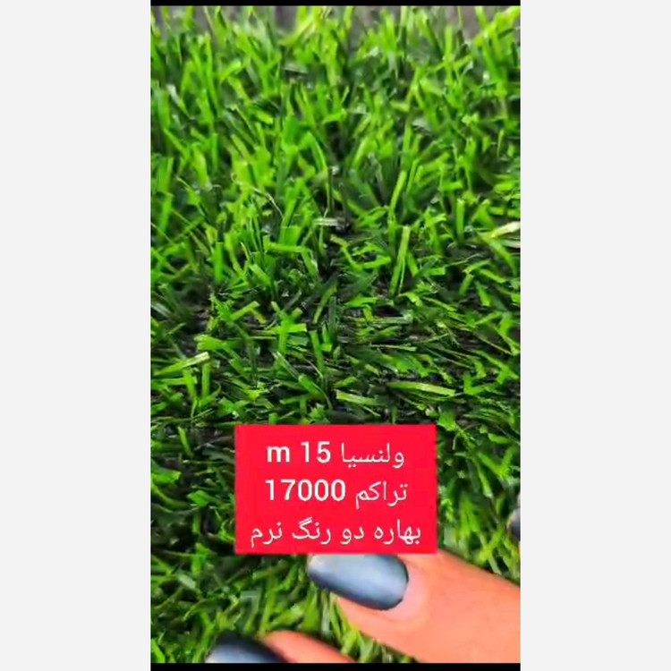 چمن مصنوعی والنسیا 15میل بهاره تراکم 17000 دو رنگ(پسکرایه)