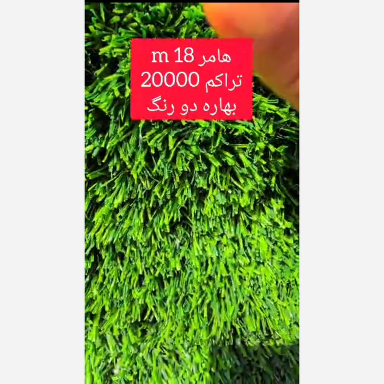 چمن مصنوعی هامر بهاره 18میل تراکم 20000 دو رنگ (پس کرایه)