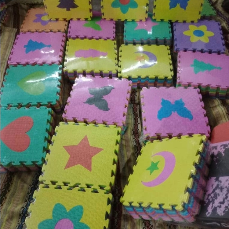 کفپوش تاتامی کودک ابعاد 33در33 cm (مدل اشکال) بسته 9تایی جمعاً یک مترمربع (پسکرایه)