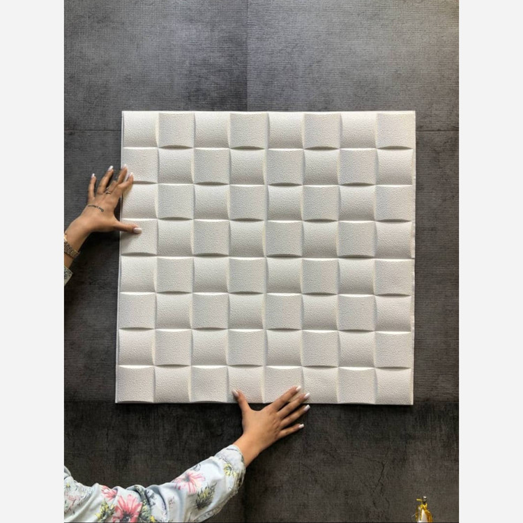 دیوارپوش فومی پشت چسبدار مربع مشبک 70در70 cm ضخامت 7میل (پسکرایه)